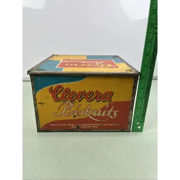 Clevera Biskuits Tin Biscuits Vintage Advertising Store Display 1930s German